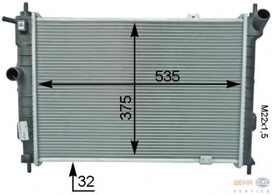 Радіатор охолодження двигуна 8MK376716091 HELLA