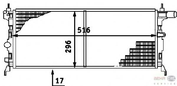 Радіатор основний HELLA 8MK376715701 ціна, від 43.17 USD