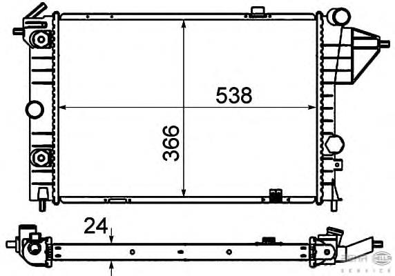 8MK376715731 HELLA Радіатор охолодження двигуна