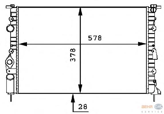 Радіатор основний HELLA 8MK376717451 ціна, від 53.94 USD