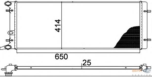 Радіатор основний HELLA 8MK376713781 ціна, від 47.74 USD