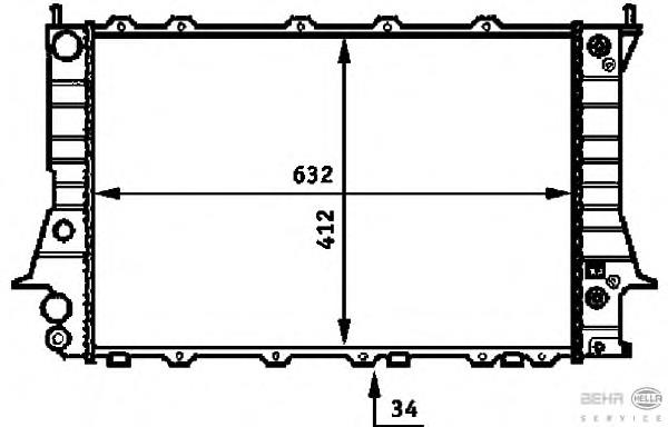 8MK376715081 HELLA Радіатор охолодження двигуна