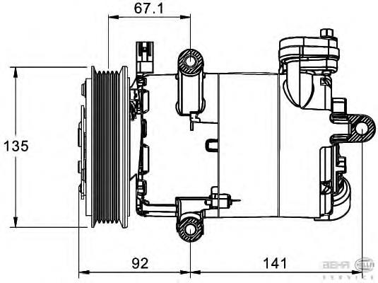 Компресор кондиціонера 8FK351334021 HELLA