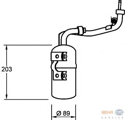 Ресивер-осушувач кондиціонера HELLA 8FT351335061 ціна, від 30.13 USD