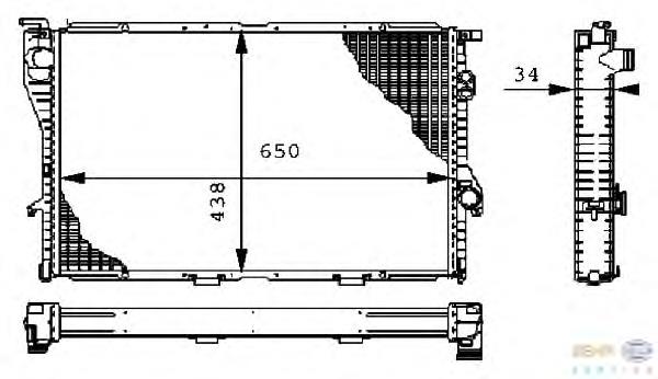 Радіатор основний HELLA 8MK376711111 ціна, від 113.78 USD