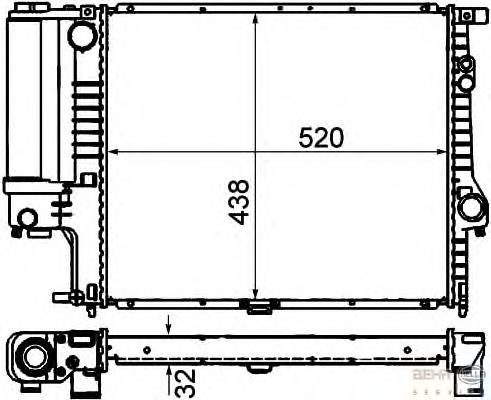 Купити 8MK376711131 HELLA Радіатор двигуна