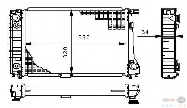 Радіатор охолодження HELLA 8MK376710781