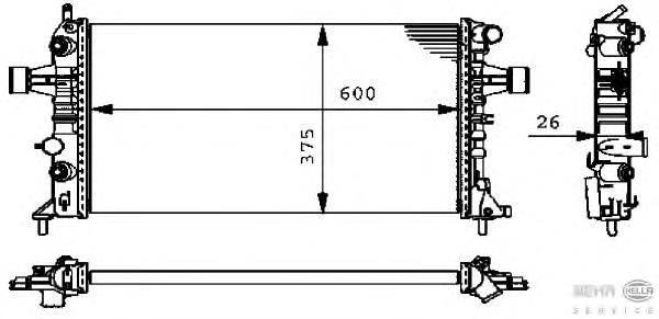 Радіатор 8MK376710321 HELLA