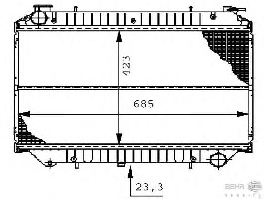 Радіатор охолодження двигуна 8MK376706531 HELLA