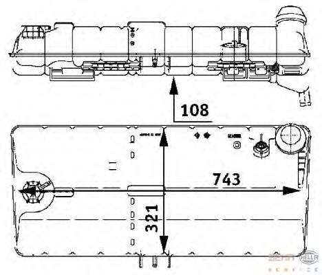 8MA376705331 HELLA Розширювальний бачок охолодження