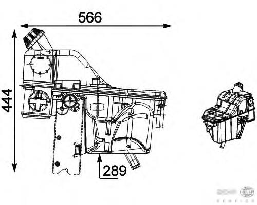 Бачок розширювальний HELLA 8MA376705091