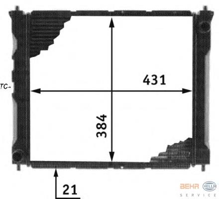 Радіатор охолодження Polcar 381908A6