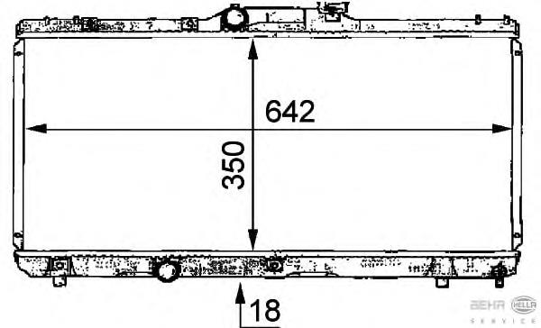 8MK376706731 HELLA Радіатор охолодження двигуна
