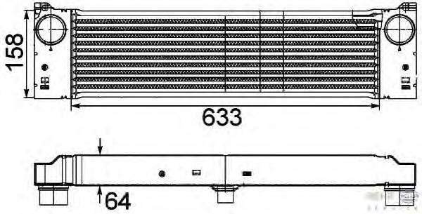Радіатор інтеркулера HELLA 8ML376746491