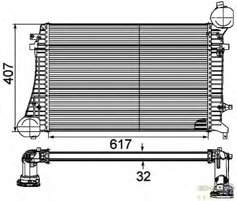 Купити 8ML376746131 HELLA Радіатор интеркуллера