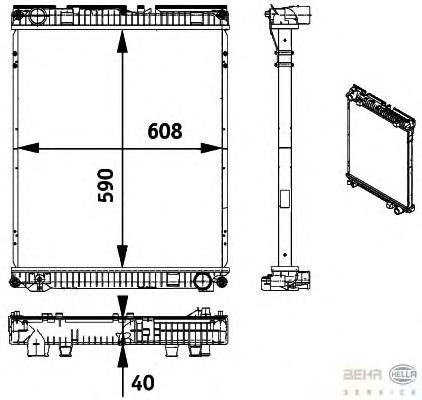 Радіатор основний HELLA 8MK376728671 ціна, від 317.15 USD