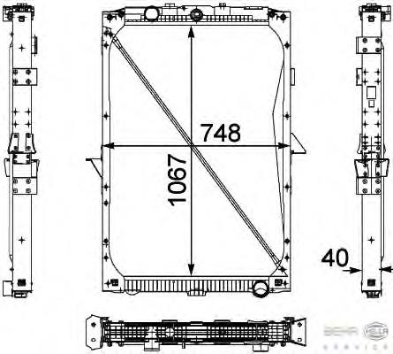 Радіатор основний HELLA 8MK376733711 ціна, від 341.90 USD