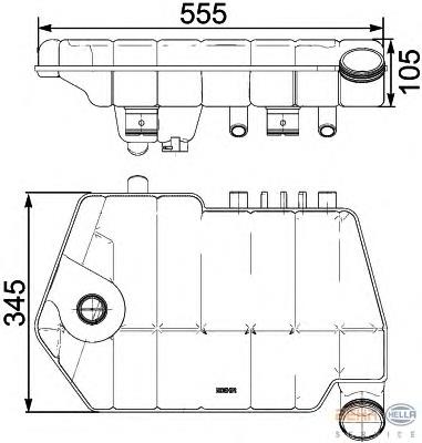 Бачок системи охолодження 8MA376731621 HELLA