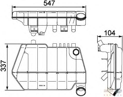 Бачок системи охолодження 8MA376731631 HELLA