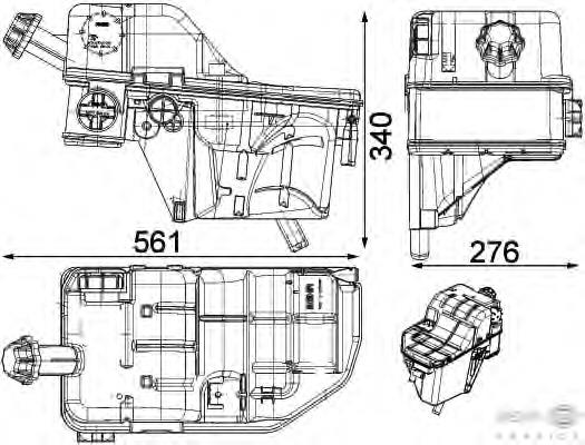 Бачок системи охолодження, розширювальний 0005003449 Mercedes