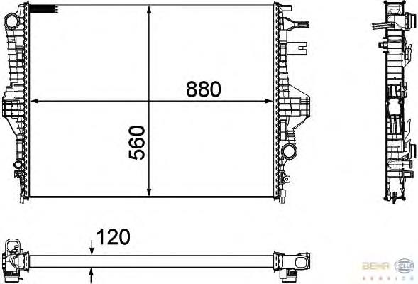 Радіатор основний Polcar 9582082 ціна, від 96.57 USD