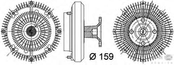 Вискомуфта, вязкостная муфта вентилятора охолодження 8MV376757411 HELLA