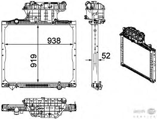 Купити 8MK376756021 HELLA Радіатор двигуна