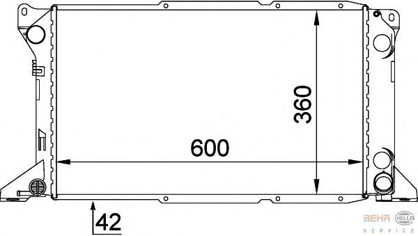 Купити 8MK376720221 HELLA Радіатор двигуна