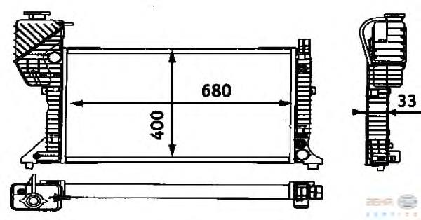 Купити 8MK376721201 HELLA Радіатор двигуна