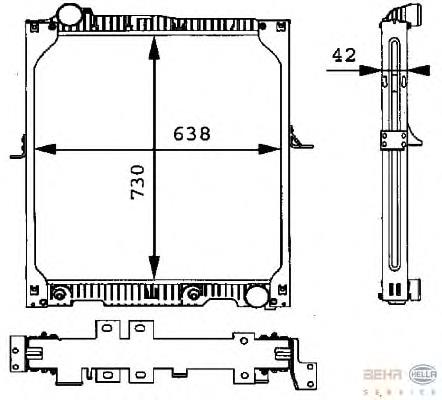 Купити 8MK376721141 HELLA Радіатор двигуна
