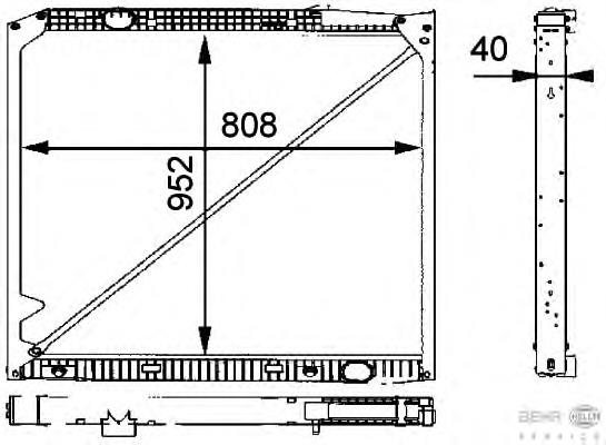 8MK376721231 HELLA Радіатор охолодження двигуна