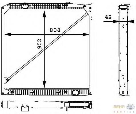 Радіатор охолодження HELLA 8MK376721221