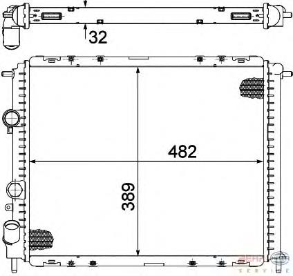 Радіатор основний HELLA 8MK376717791 ціна, від 45.66 USD