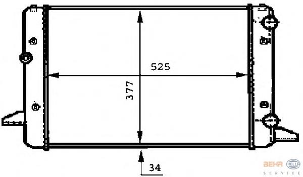 Радіатор основний HELLA 8MK376717741 ціна, від 42.57 USD