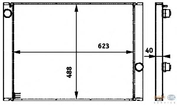 Купити 8MK376719151 HELLA Радіатор двигуна