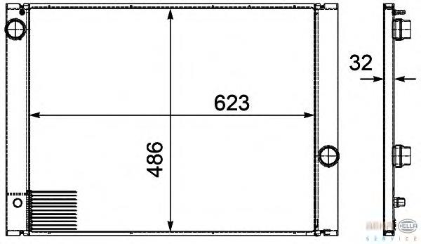 8MK376719131 HELLA Радіатор охолодження двигуна
