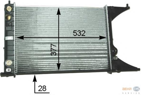 8MK376718651 HELLA Радіатор охолодження двигуна