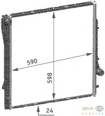 Купити 8MK376718771 HELLA Радіатор двигуна
