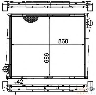 Купити 8MK376724611 HELLA Радіатор двигуна