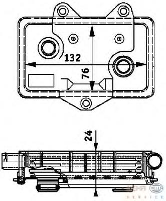 8MO376726051 HELLA Радіатор масляний