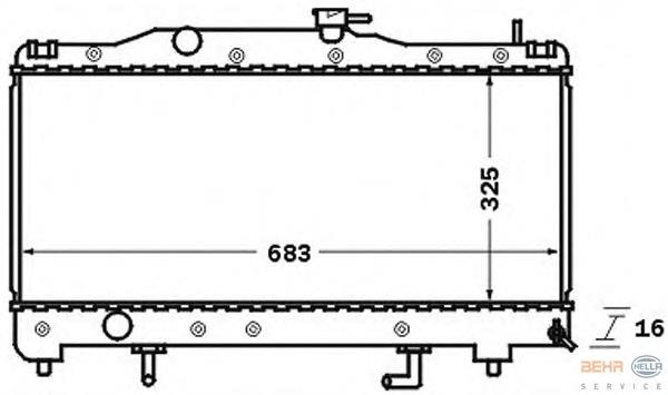 Купити 8MK376726561 HELLA Радіатор двигуна