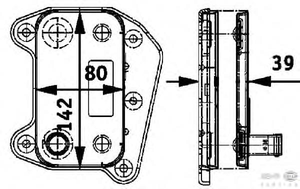 Радіатор масляний HELLA 8MO376726321 ціна, від 22.02 USD