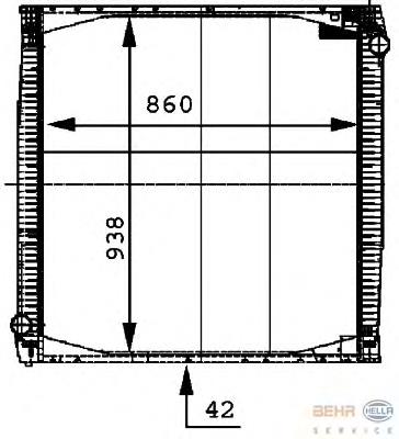 Купити 8MK376721621 HELLA Радіатор двигуна
