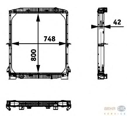 Радіатор основний HELLA 8MK376721611 ціна, від 361.86 USD