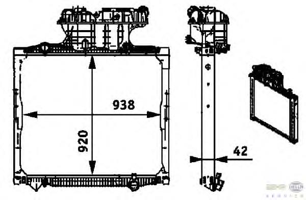 Купити 8MK376721681 HELLA Радіатор двигуна