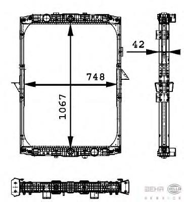 8MK376721541 HELLA Радіатор охолодження двигуна