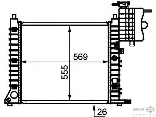 Радіатор основний HELLA 8MK376721381 ціна, від 168.08 USD
