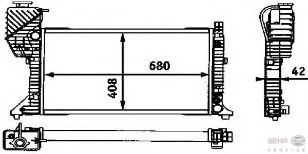Купити 8MK376721441 HELLA Радіатор двигуна