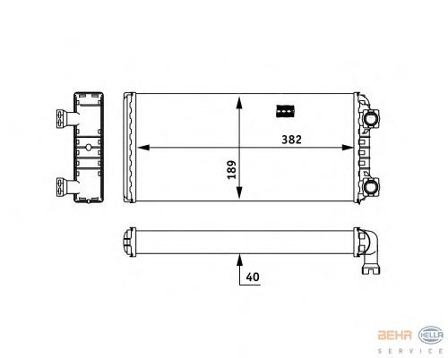 Радіатор пічки 8FH351312591 HELLA