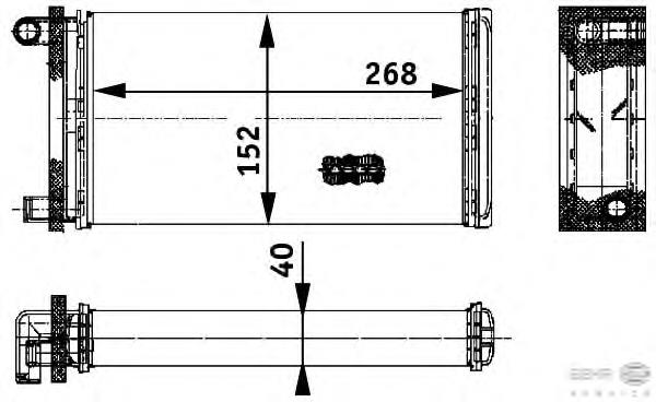 Радіатор пічки 8FH351312391 HELLA